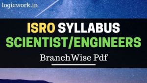 ISRO Scientist Engineers Syllabus 2019