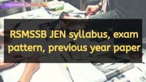 RSMSSB JEN syllabus, exam pattern, previous year paper