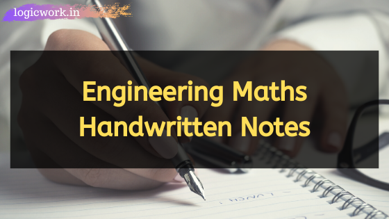 GATE Mathematics Handwritten  Classroom Notes Study Material PDF
